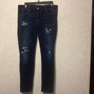 American Eagle Distressed Jeggings size 14